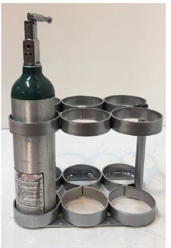 Falls Welding and Fabricating Oxygen Cylinder Pallet Racks - Cylinder Rack for 6 M6 Oxygen Cylinders - 2095