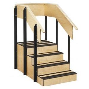 Clinton Industries One-Sided Staircase - Metron Value One-Sided Staircase, 24" L x 30" W x 24" H - 4-5501-30