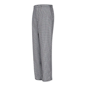 Vf Workwear-Div / Vf Imagewear (W) Men's Checkered Cook Pants - Men's Chef Pants with Zipper, Black / White Check, 30" x 32" - 2020BW30X32