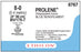 Ethicon Prolene Sutures with Hemo-Seal - PROLENE Polypropylene Monofilament Suture, Blue, Double-Armed, BV175-7 Needle, Size 8-0, 24" - 8767