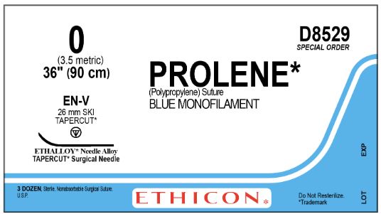 Ethicon Prolene Sutures - Prolene Monofilament Suture, Blue, Size 0, 3 ...