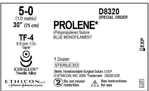 Ethicon D-Special Sutures - D-Special Prolene Suture, Blue Monofilamen ...