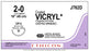 Ethicon Coated Vicryl (polyglactin 910) Suture b - SUTURE, 2/0 8-18 CTD VIC UND BR C, VA - J762D