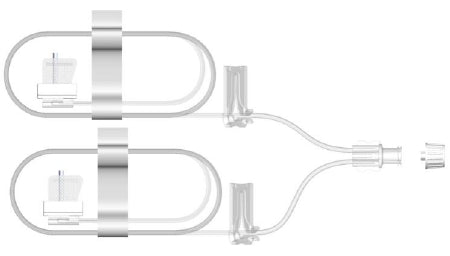 Evans Medical Bifurcated Sub Q Needle Infusion Sets - Sub Q Needle Infusion Set, Bifurcated Lumen, No Port, 36" Tubing, 24G x 12 mm - SUB-212-G24