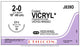 Ethicon Coated Vicryl (polyglactin 910) Suture b - SUTURE, 2/0 8-18 CTD VIC UND BR C, VA - J839D