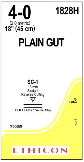 Ethicon Straight Cutting Plain Gut Absorbable Sutures - Surgical Gut S ...