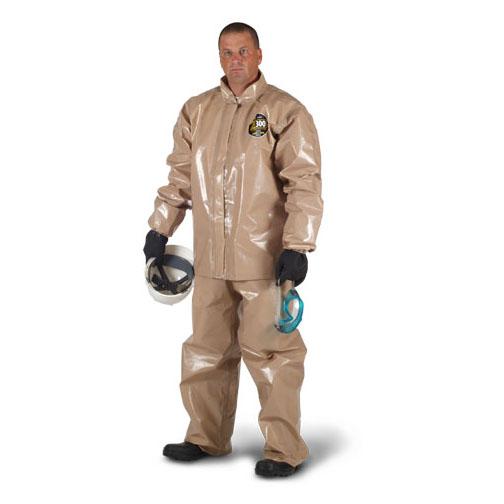 Kappler Zytron 300 Fabric Tan Coverall - Zytron 300 Chemical Protection Suit, Size L - Z3H425-OGLG
