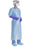 Halyard Health Laminated Comfort Gowns - Laminated Comfort Gown with Thumb Hooks, Blue, Size XL - 46947