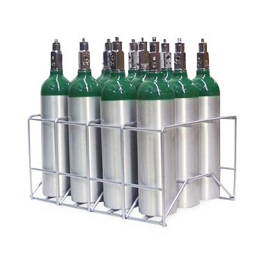 Responsive Respiratory Inc. Cylinder Transport Racks and Accessories - 12/M6 Oxygen Cylinder Rack - 150-0272