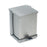 Detecto Scales Can Trash SS 4gal Step-On Pedal Hinge Lid Silver Rectangular 1/Ea