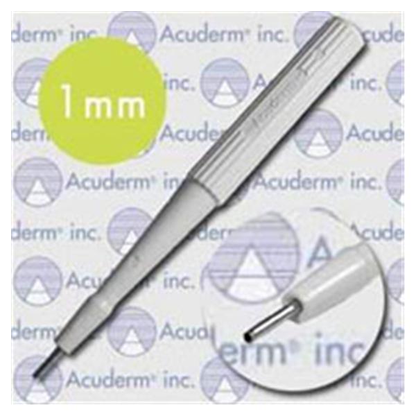 Acuderm Bpsy Pnch Drml Acu-Punch 1mm Rbd Hlw Hndl SS Bld Disp Strl 25/BX