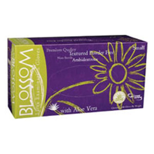 Blossom/Mexpo Gloves Exam Blossom Aloe Powder-Free Latex Large White 100/Bx, 10 BX/CA (BM 11228)