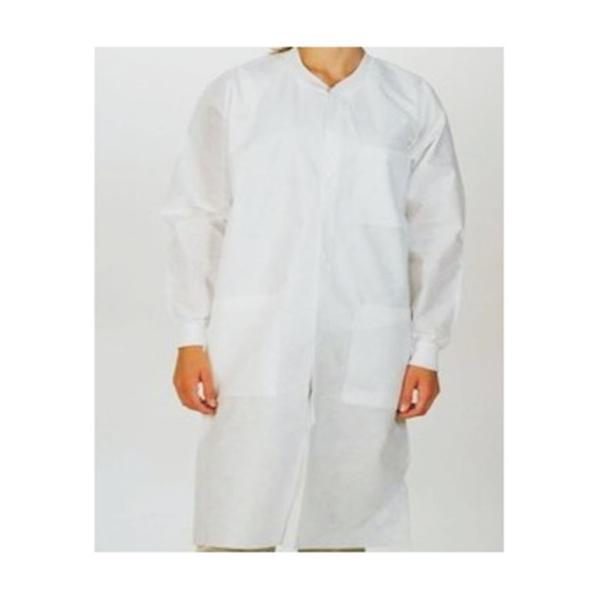 Valumax International Lab Coat Extra-Safe Large White 10/Pk (3660WHLT)