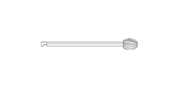 Microaire Surgical Egg Bur - Stainless Steel Egg Bur, 14 Flutes x 6 mm - K-34