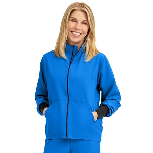 Medline Track Jacket - Self-Piping Track Jacket with Pocket, Royal, Size XS - 2541RYLXS