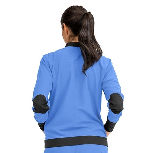 Medline Women's Bomber Jacket - Women's Bomber Jacket with Welt Pocket and Zipper, Ceil, Extra Large - 2543CBLXL
