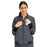 Medline Women's Bomber Jacket - Women's Bomber Jacket with Welt Pocket and Zipper, Charcoal, Small - 2543CHRS