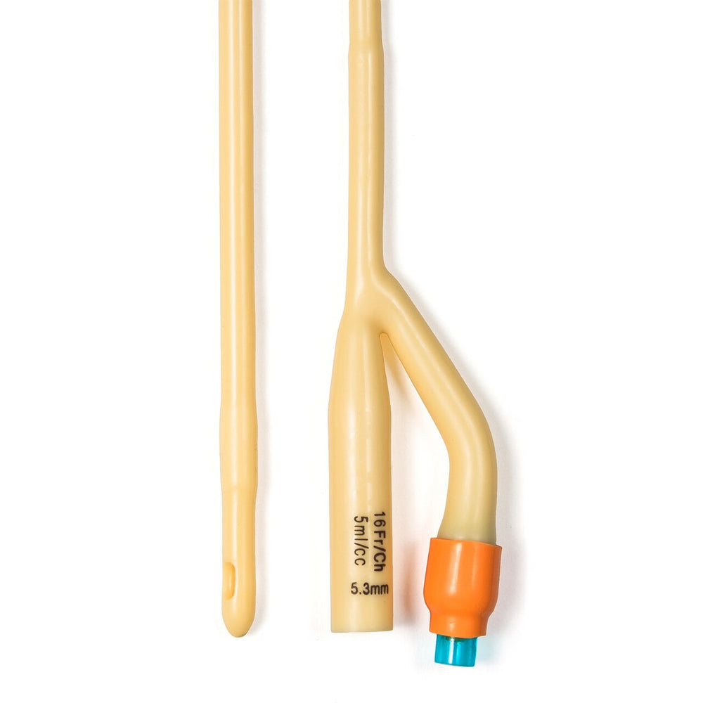 Dynarex Silicone Coated Foley Catheters - CATHETER, FOLEY, LATEX, SIL COATED, 5CC, 16FR - 4936