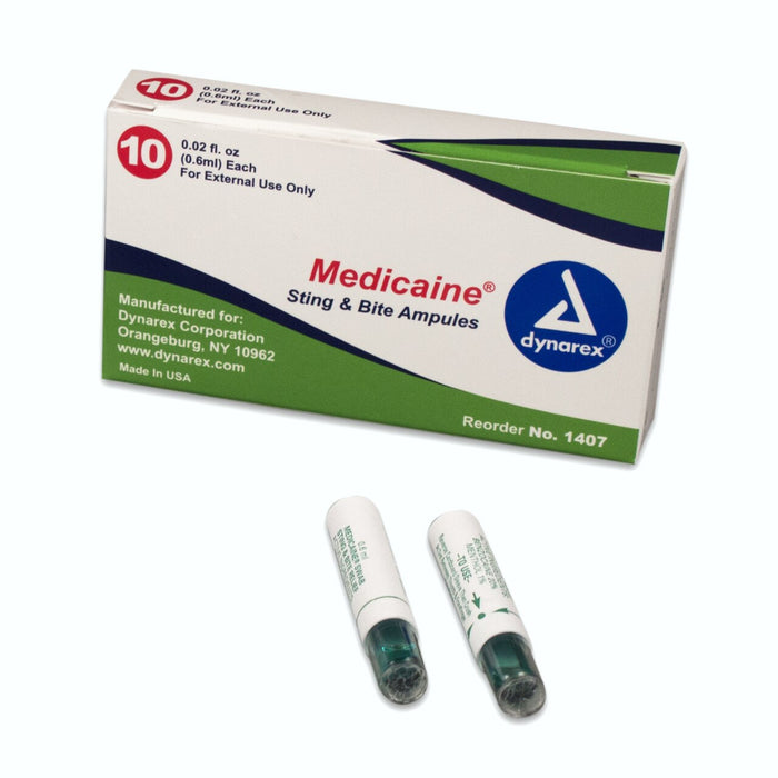 Dynarex Medicaine Sting and Bite Ampules - AMPULE, MEDICAINE, INSECT BITE, 6CC - 1407