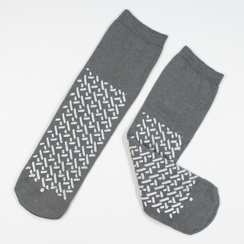 Dynarex Double Sided Slipper Socks - Double-Sided Slipper Socks, Gray, Size 2XL - 2194
