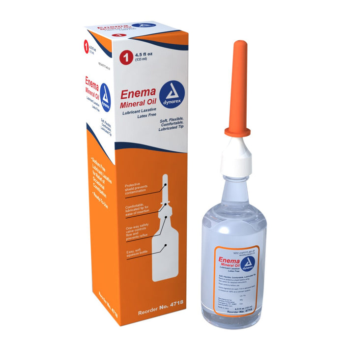 Dynarex Corporation Saline Enema Laxative - Mineral Oil Enema, 4.05 oz. - 4718