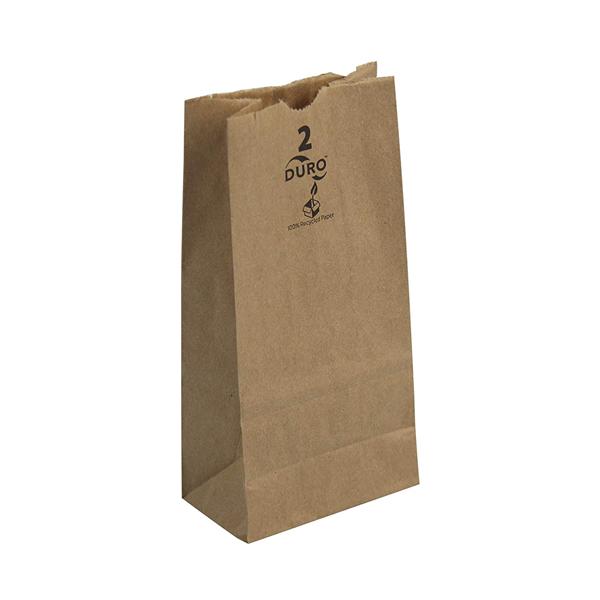 Strauss Paper  Paper Bag 4-5/16x2-7/16x7-7/8 #2 Brown 500/Pk 500/Pk