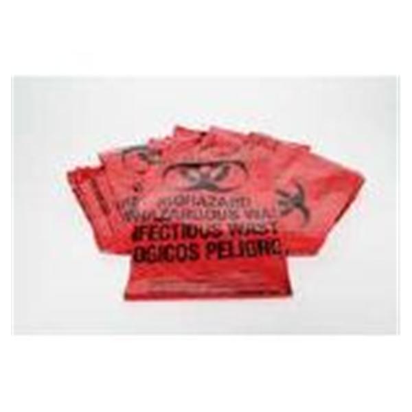 Medegen Medical Products Bag Biohazard 31x41" 20-30g StrSl LDPE Rd/Blk 1.2mil Symbl 250/Ca
