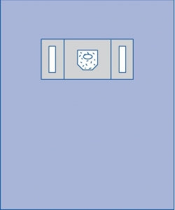 Medline Nonsterile Ophthalmic Drapes - Eye Drape with Pouch and Fenestration - 29677ACS