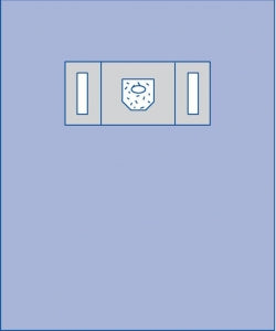 Medline Nonsterile Ophthalmic Drapes - Eye Drape with Pouch and Fenestration - 29677CS