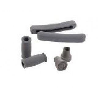 Cardinal Health Aluminum Crutches - Crutch Tips, Gray - CACT20027