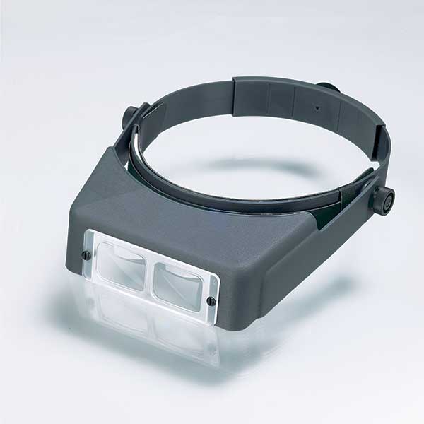 Doneg OptiVISOR AL Headband Magnifier - Optivisors Binocular Headband Magnifier, Magnifies 1.75 At 14", Acrylic - LX-3