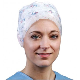 Cardinal Health Designer Nurse Caps - Designer Nurse's Cap, Celebrate Print, Size L - 3290