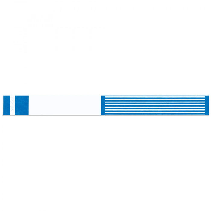 Short Stay Write-On Wristband Tyvek 1"X10 Adult/Pedi Blue - 1000 Per Box