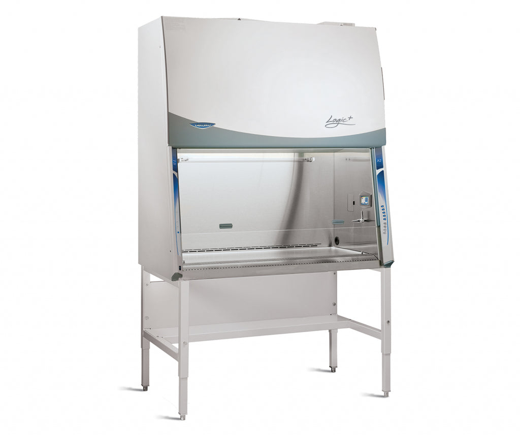 6' Purifier Logic+ Class II A2 Biological Safety Cabinet with 8" sash opening, UV Light, Service Fixtures, Vacu-Pass Portal and Base Stand