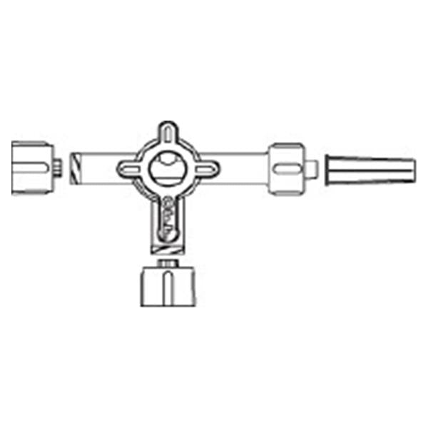 Smiths Medical ASD Stopcock 3-Way Priming Volume 0.4mL Male Luer Lock 50/Ca