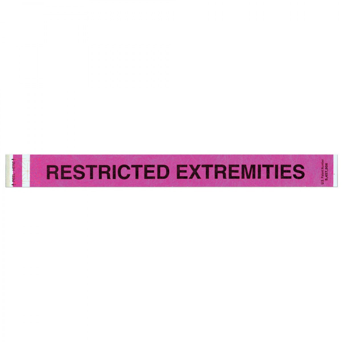 Short Stay Alert Bands Tyvek "Restricted Extremity" PrePrinted, State