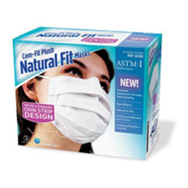 Denstply Sirona Preventive Mask Earloop Com-Fit Plush Level 1 Fluid Resistant White 40/Bx, 6 BX/CA (20355)