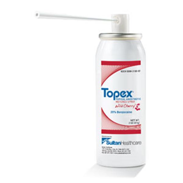 Sultan Healthcare  Topex Topical Anesthetic Spray Wild Cherry 2oz/Cn, 12 CN/CA (AD31000)