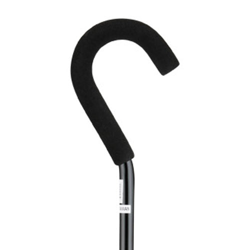 Curved offset cane black