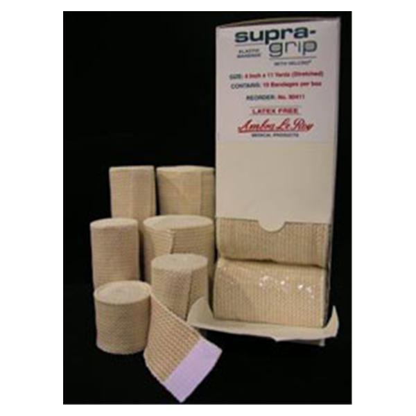 Ambra Leroy Medical Bandage Supra-Grip 2"x5yd Stretch Elstc Vlcr Strp Tan LF 10/Bx