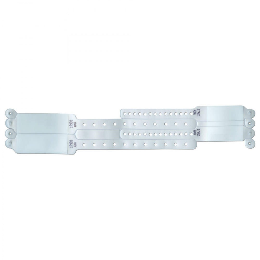 Speedi-Print Imprinter Wristband Vinyl X 9-1/4" L X 1" H (Adult) 6 -1/2" L X 3/4" H (Infant) White - 400 Per Box