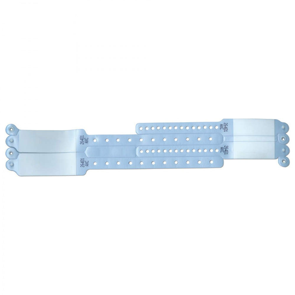 Speedi-Print Imprinter Wristband Vinyl X 9-1/4" L X 1" H (Adult) 6 -1/2" L X 3/4" H (Infant) Light Blue - 400 Per Box