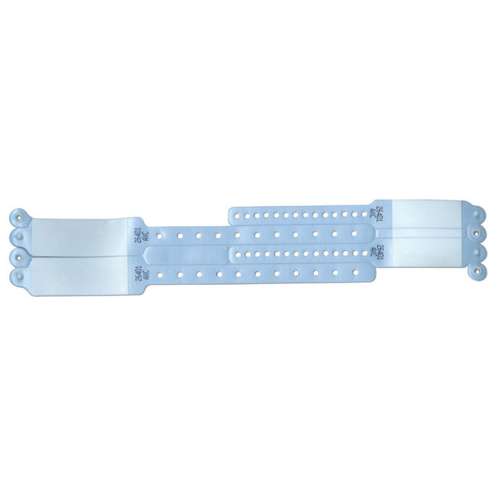 Speedi-Print Imprinter Wristband Vinyl X 9-1/4" L X 1" H (Adult) 6 -1/2" L X 3/4" H (Infant) Light Blue - 400 Per Box