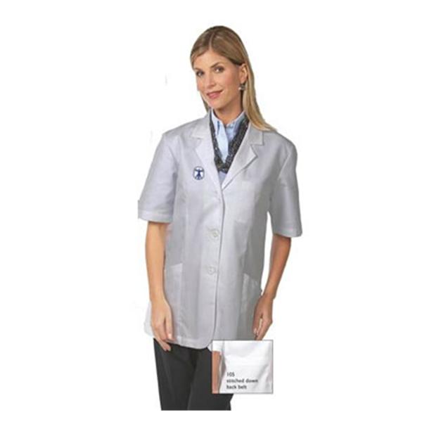Fashion Seal Lab Coat Pharmacy 65% Polyester / 35% Cotton W Wht XL 30.25" Ea