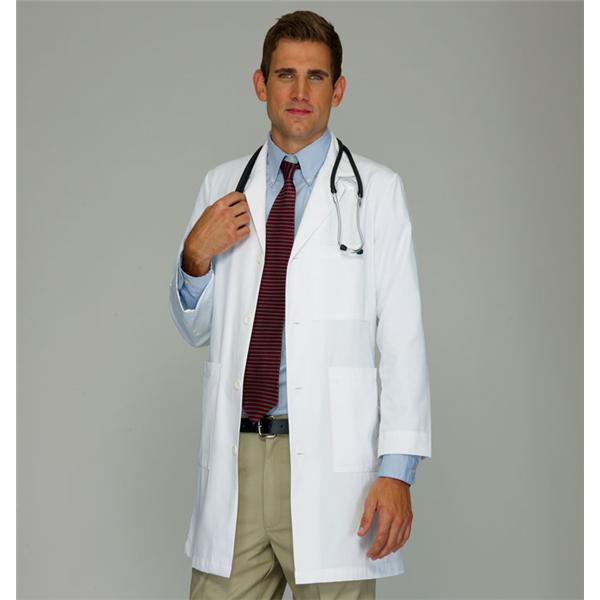 Encompass Group LLC META Men's Lab Coats - META Men's Lab Coat, 38"L, White, Size 38 - 1963-011-38