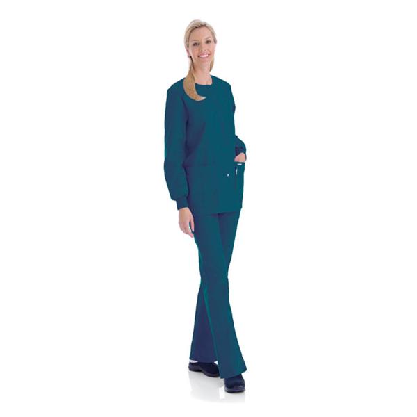 Landau Uniforms  Jacket Warm-Up 65% Polyester / 35% Cotton W CrbnBl Md 4Pckt Ea