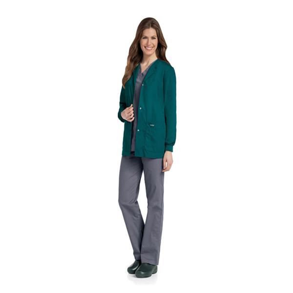 Landau Uniforms  Jacket Warm-Up 65% Polyester / 35% Cotton W CrbnBl XS 4Pckt Ea