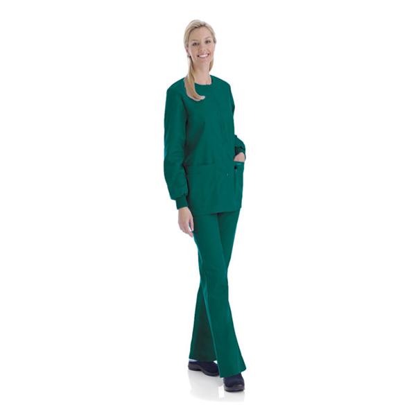 Landau Uniforms  Jacket Warm-Up 65% Polyester / 35% Cotton Womens Hntr XL 4Pckt Ea