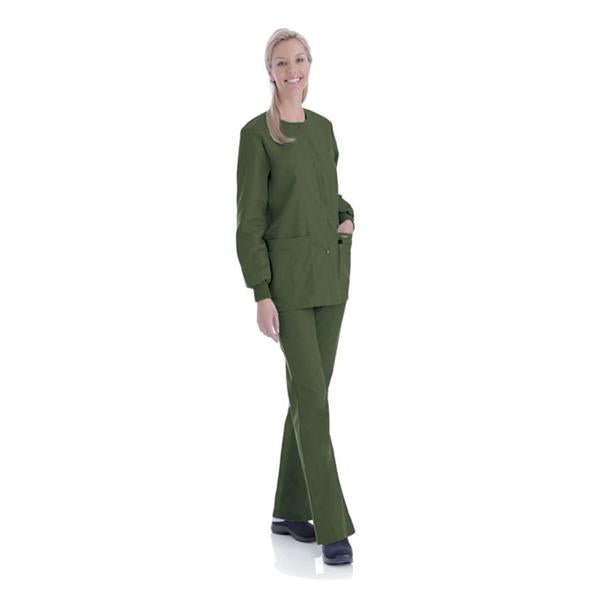 Landau Uniforms  Jacket Warm-Up 65% Polyester / 35% Cotton Womens Olv XL 4Pckt Ea