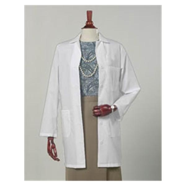 Fashion Seal Lab Coat 65% Polyester / 35% Cotton Womens White 2XL 34.5" Ea